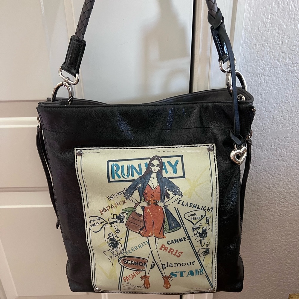 Brighton Fashionista Scoop Shoulder leather handbag